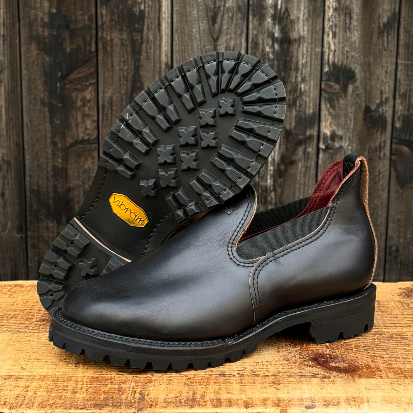 ROMEO Black Double Shot Leather #100 Vibram 〈10EEEE〉Custom Fit