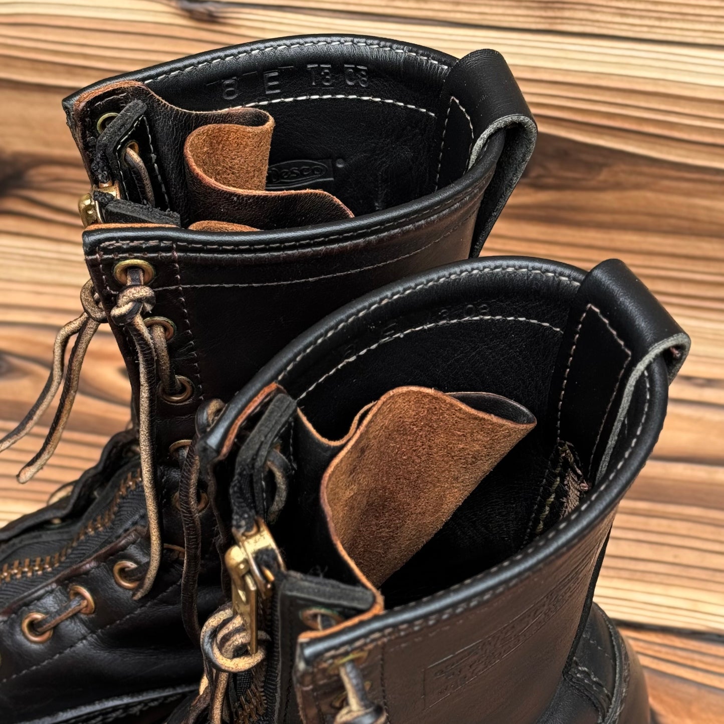 DIRTMASTER Black Nautilus x U.S.Horsehide 10"Height #100 Vibram〈8E〉