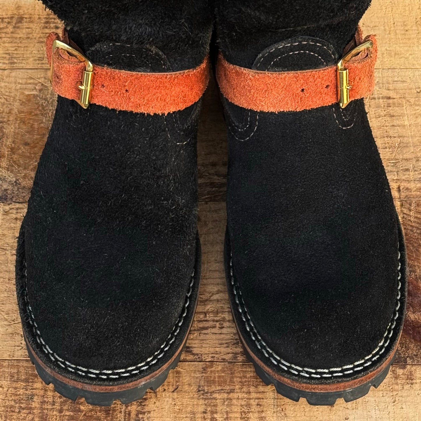 BOSS Roughout Black x Roughout Redwood 11"Height #100 Vibram 〈6 1/2E〉