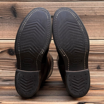 Narrow Wesco Engineer Boots Black Tie Domain x Horsehide 10"Height #700 Vibram〈8E〉