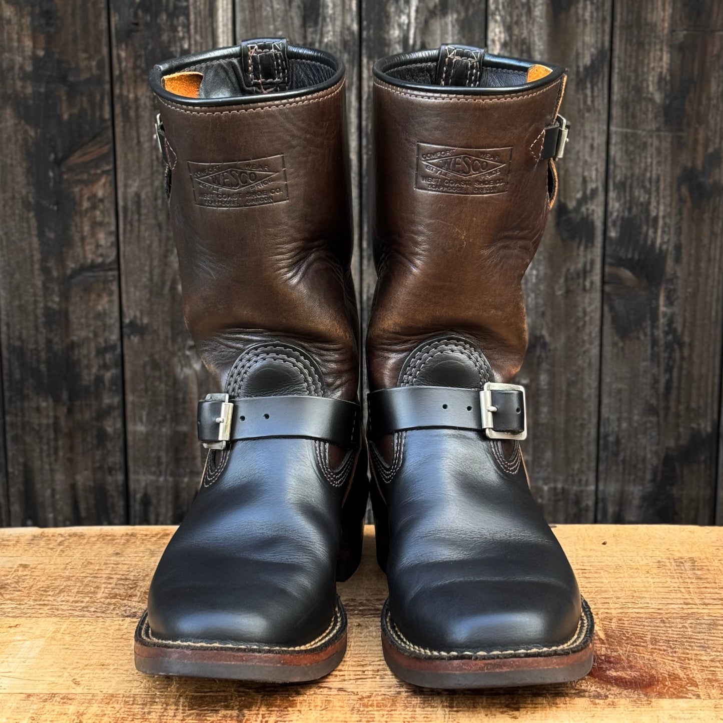 Horsehide Narrow Wesco Engineer Boots 10"Height #700 Vibram Sole 〈8D〉