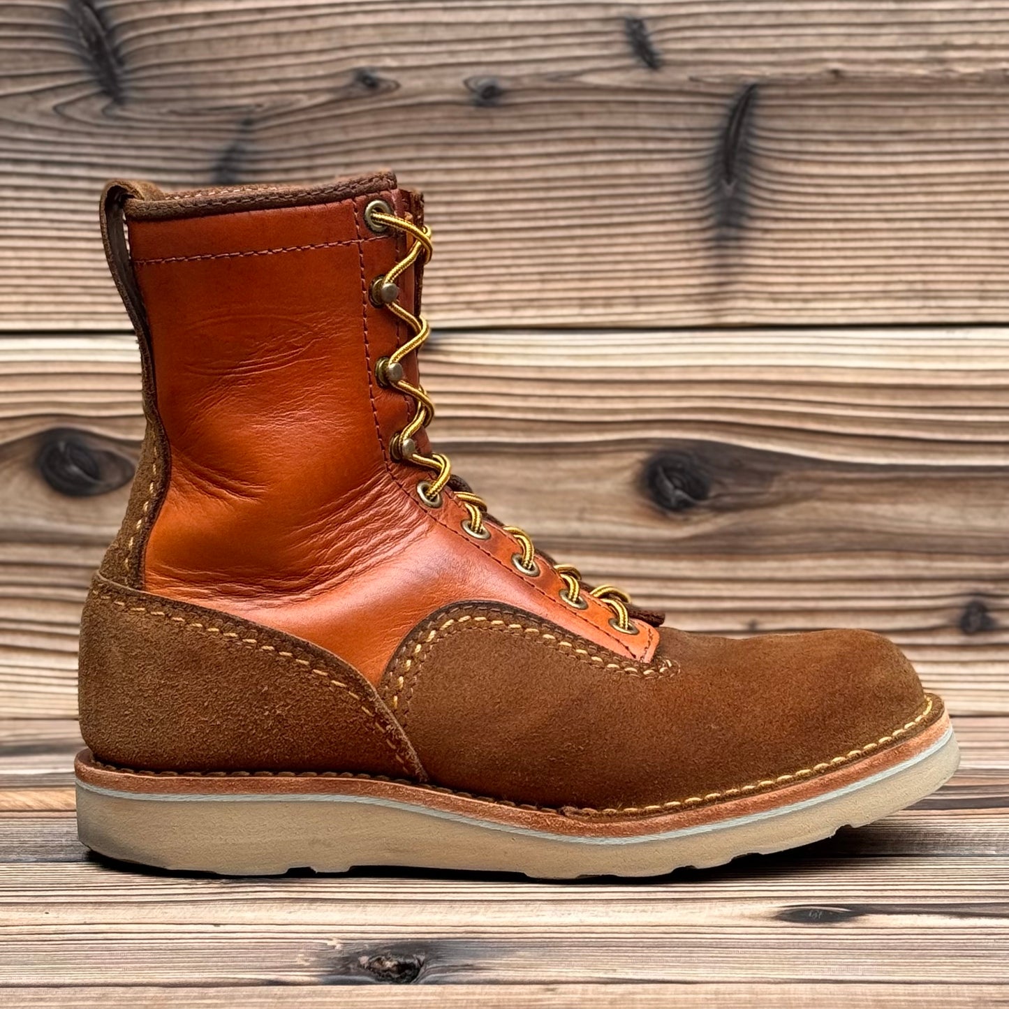 JOBMASTER Roughout Brown Domain x Vegetable Tanned 8"Height Raptor Camel〈6 1/2D〉