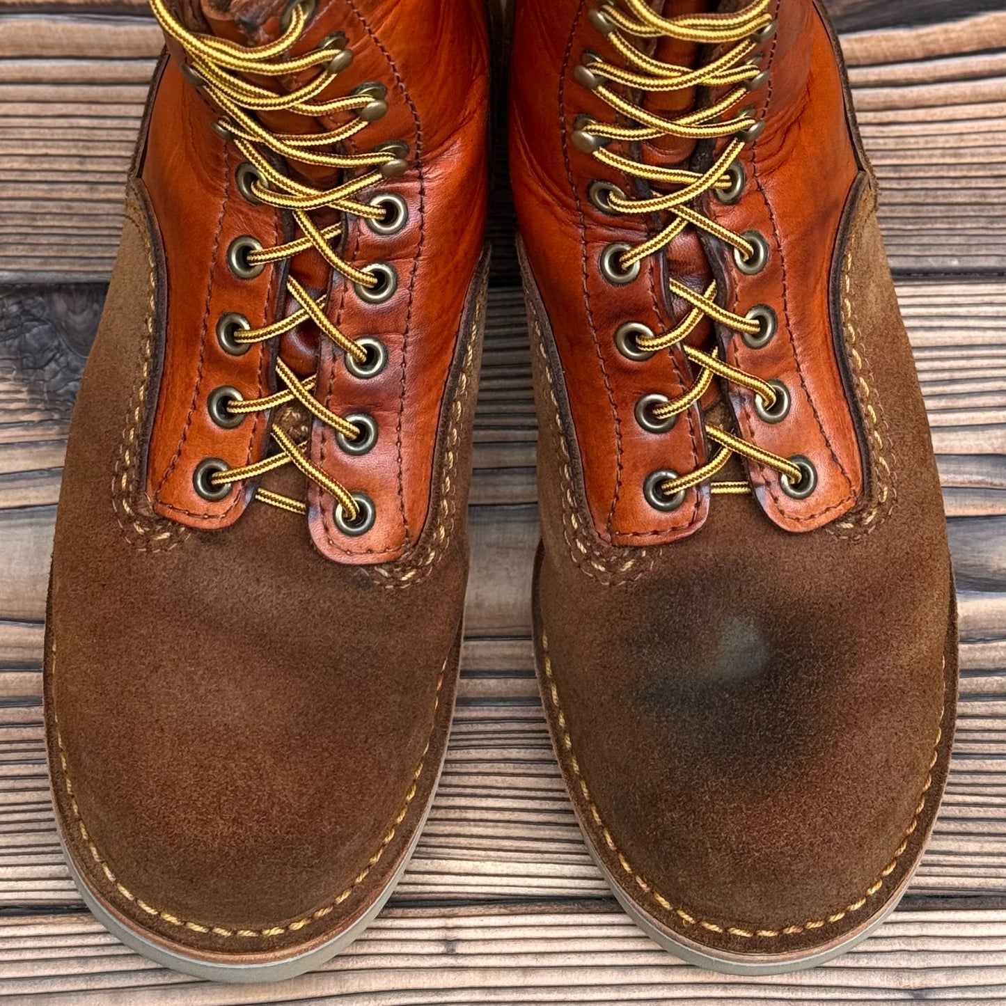 JOBMASTER Roughout Brown Domain x Vegetable Tanned 8"Height Raptor Camel〈6 1/2D〉