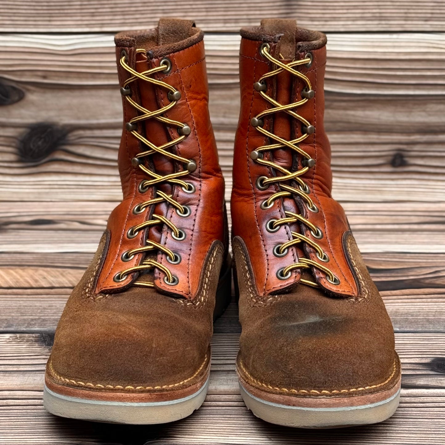 JOBMASTER Roughout Brown Domain x Vegetable Tanned 8"Height Raptor Camel〈6 1/2D〉