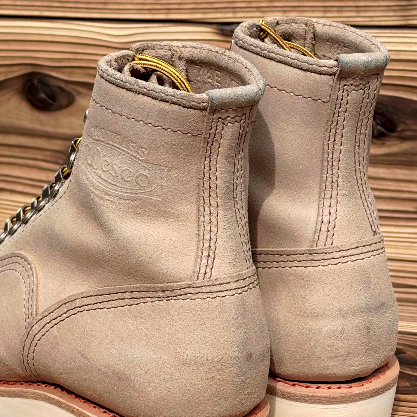 ZIGZAG Burlap Waxed 7"Height #4014 Vibram Natural〈7 1/2E〉