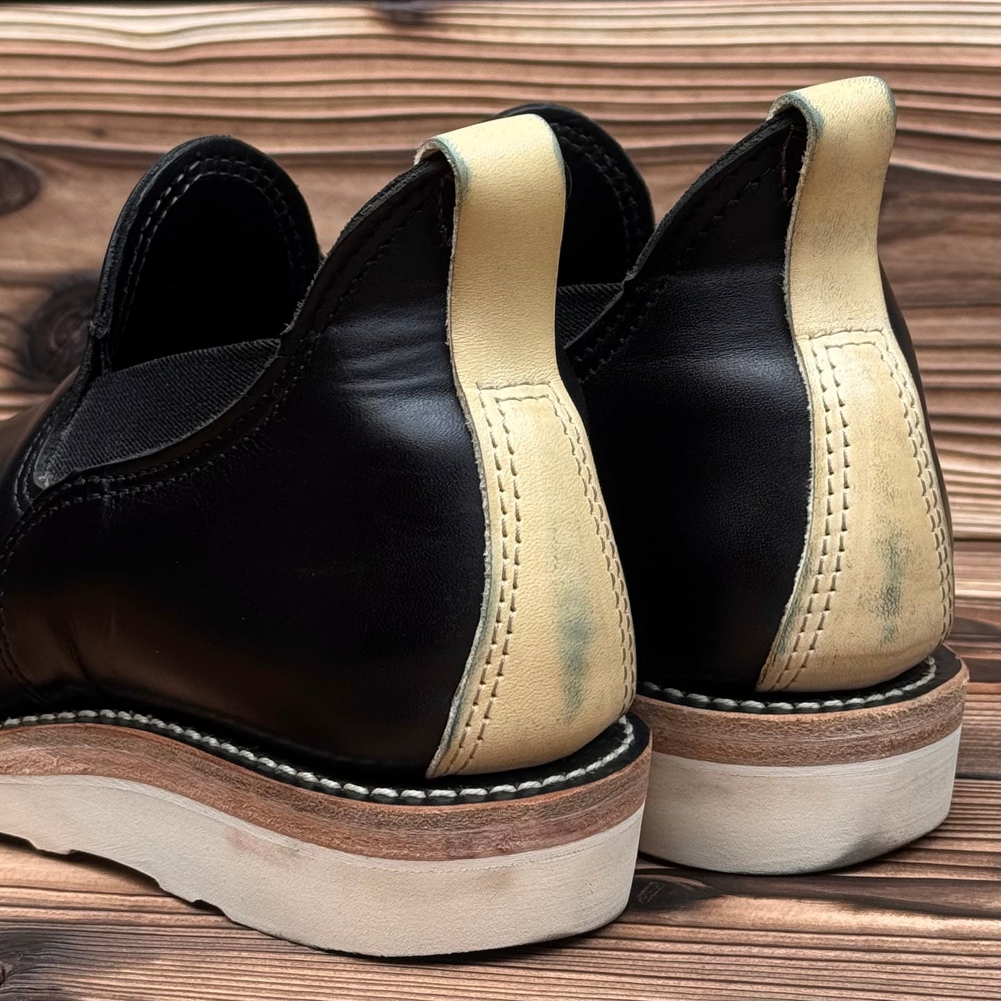 ROMEO Black Horsehide #4014 Vibram Natural〈7 1/2E〉