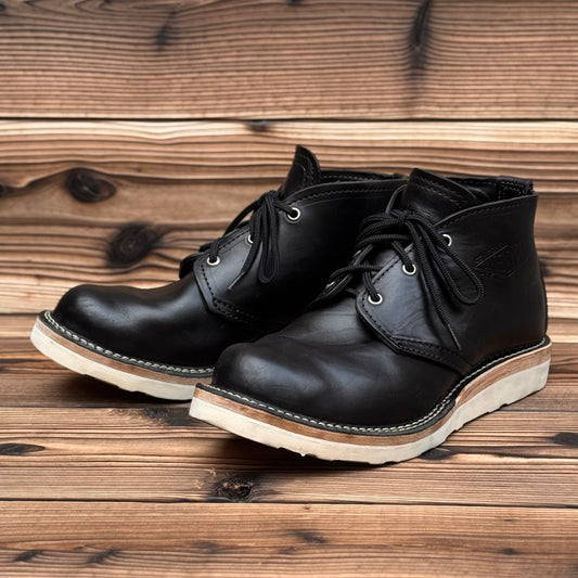 CHUKKA Black Horsehide #4014 Vibram Natural〈8 1/2E〉