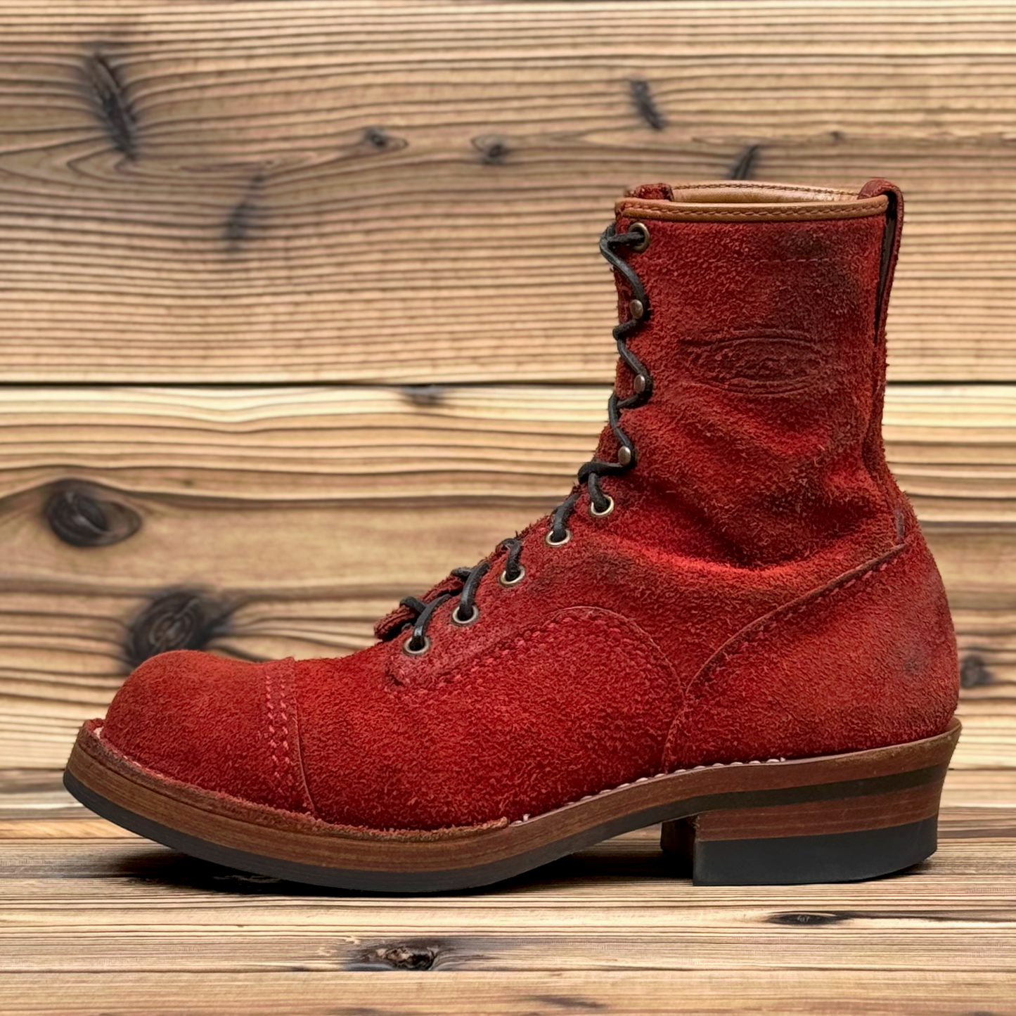 JOBMASTER Roughout Burgundy 8"Height #430 Vibram〈8E〉