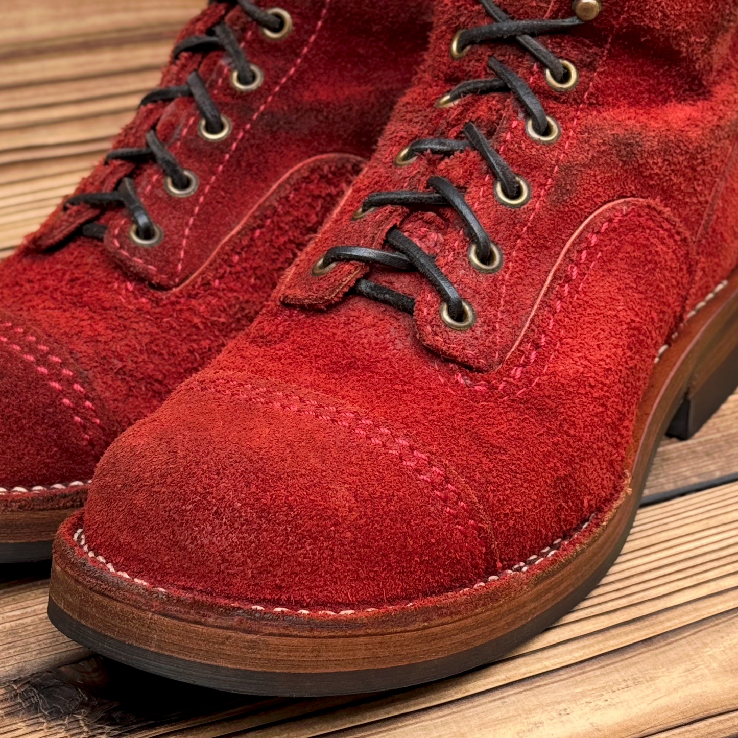 JOBMASTER Roughout Burgundy 8"Height #430 Vibram〈8E〉
