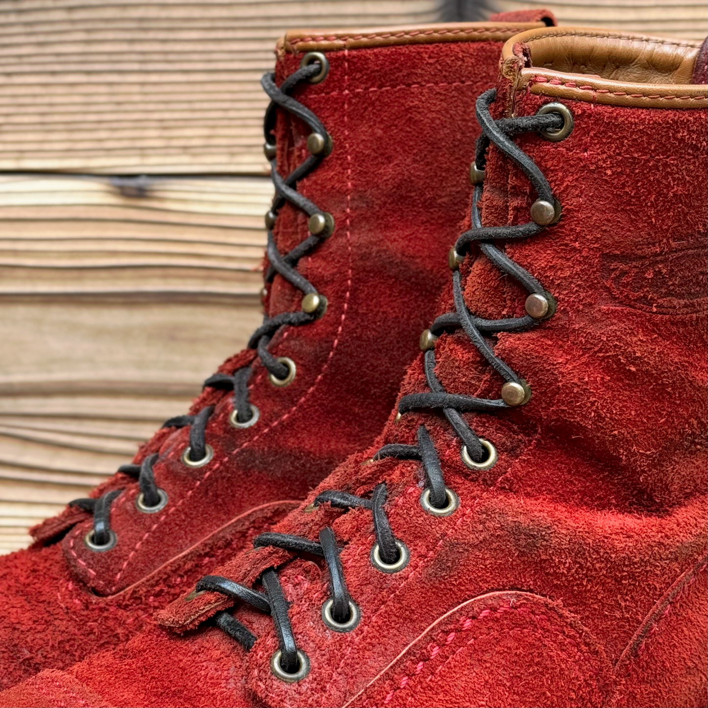 JOBMASTER Roughout Burgundy 8"Height #430 Vibram〈8E〉