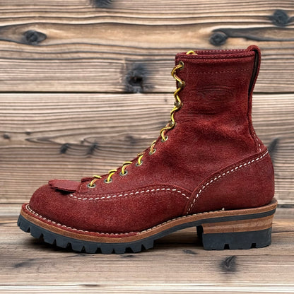 JOBMASTER Roughout Burgundy 8"Height #100 Vibram〈7 1/2C〉