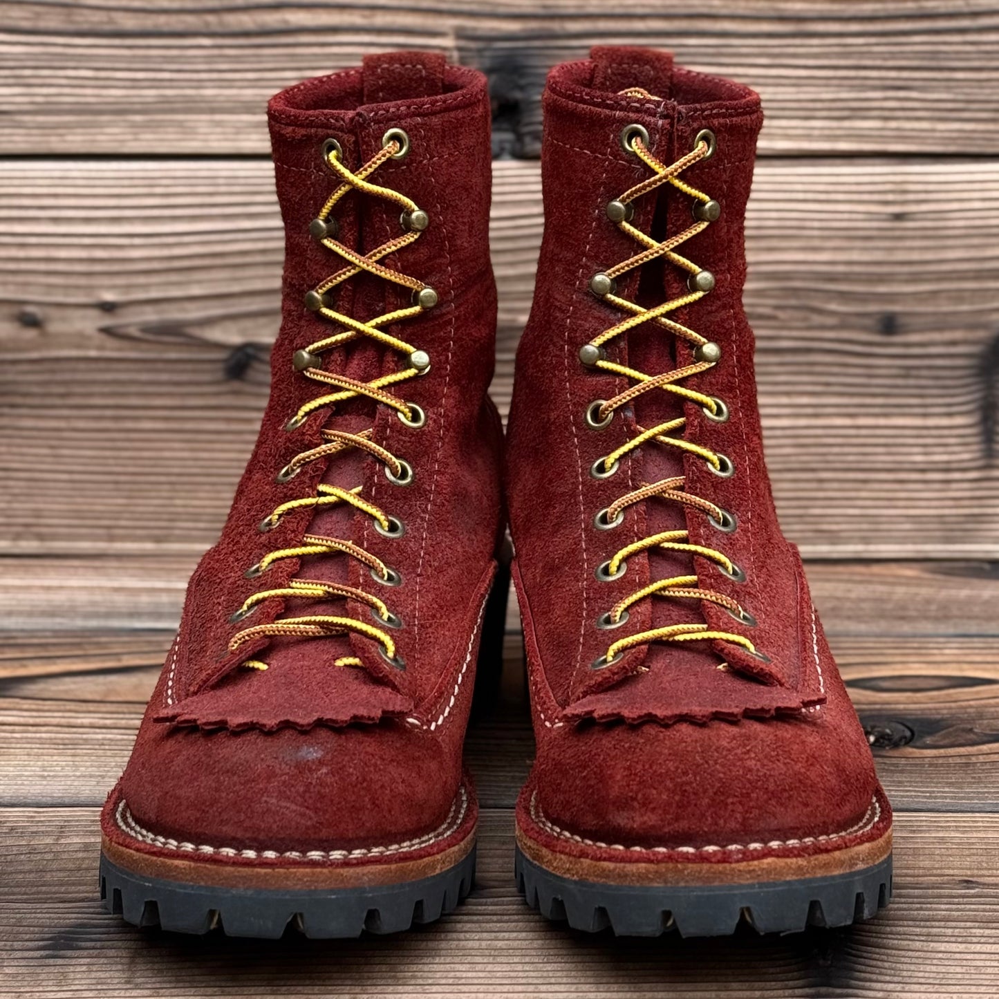 JOBMASTER Roughout Burgundy 8"Height #100 Vibram〈7 1/2C〉
