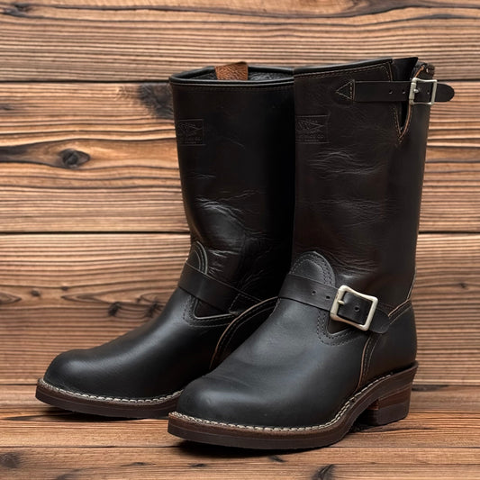 CHAMPION BOSS Black Nautilus x Black Horsehide 11"Height #700 Vibram〈7E〉