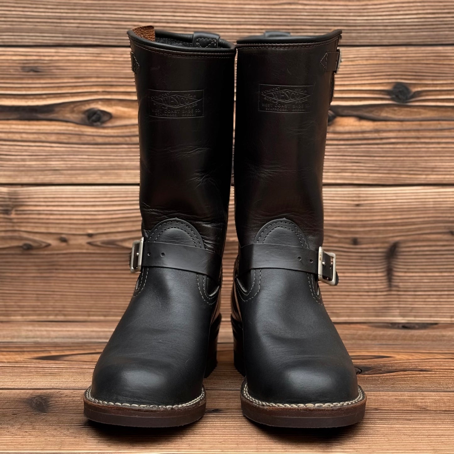 CHAMPION BOSS Black Nautilus x Black Horsehide 11"Height #700 Vibram〈7E〉