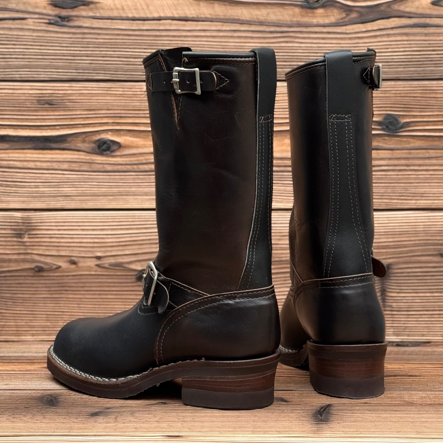 CHAMPION BOSS Black Nautilus x Black Horsehide 11"Height #700 Vibram〈7E〉