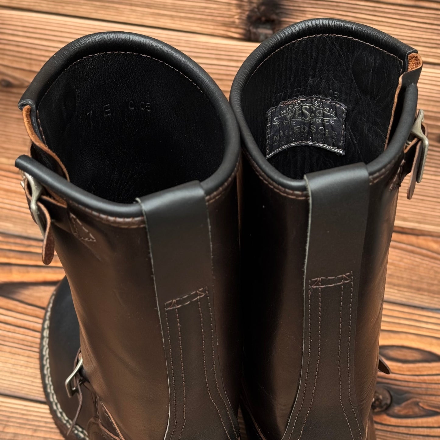 CHAMPION BOSS Black Nautilus x Black Horsehide 11"Height #700 Vibram〈7E〉