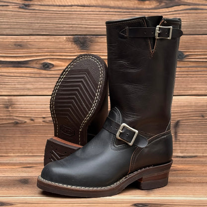 CHAMPION BOSS Black Nautilus x Black Horsehide 11"Height #700 Vibram〈7E〉
