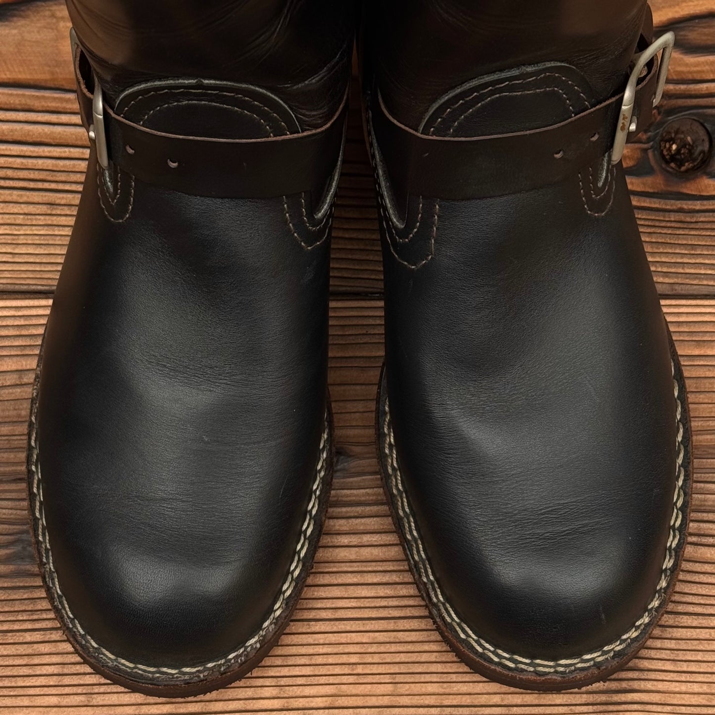 CHAMPION BOSS Black Nautilus x Black Horsehide 11"Height #700 Vibram〈7E〉