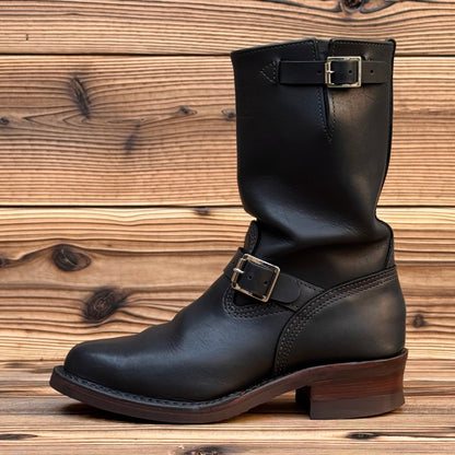 Narrow Wesco Engineer Boots Black Fire 10"Height #700 Vibram〈8E〉