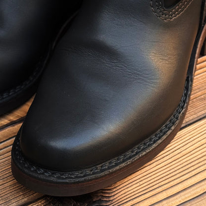 Narrow Wesco Engineer Boots Black Fire 10"Height #700 Vibram〈8E〉