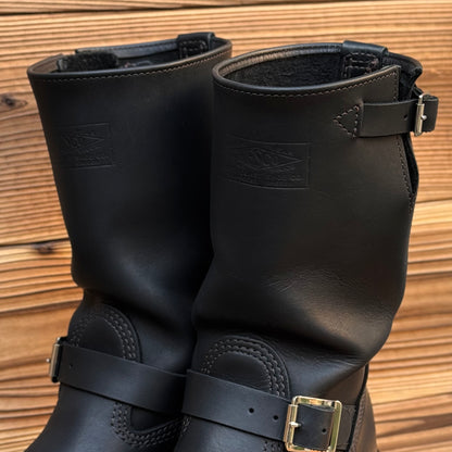 Narrow Wesco Engineer Boots Black Fire 10"Height #700 Vibram〈8E〉