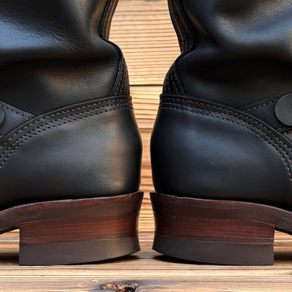 Narrow Wesco Engineer Boots Black Fire 10"Height #700 Vibram〈8E〉
