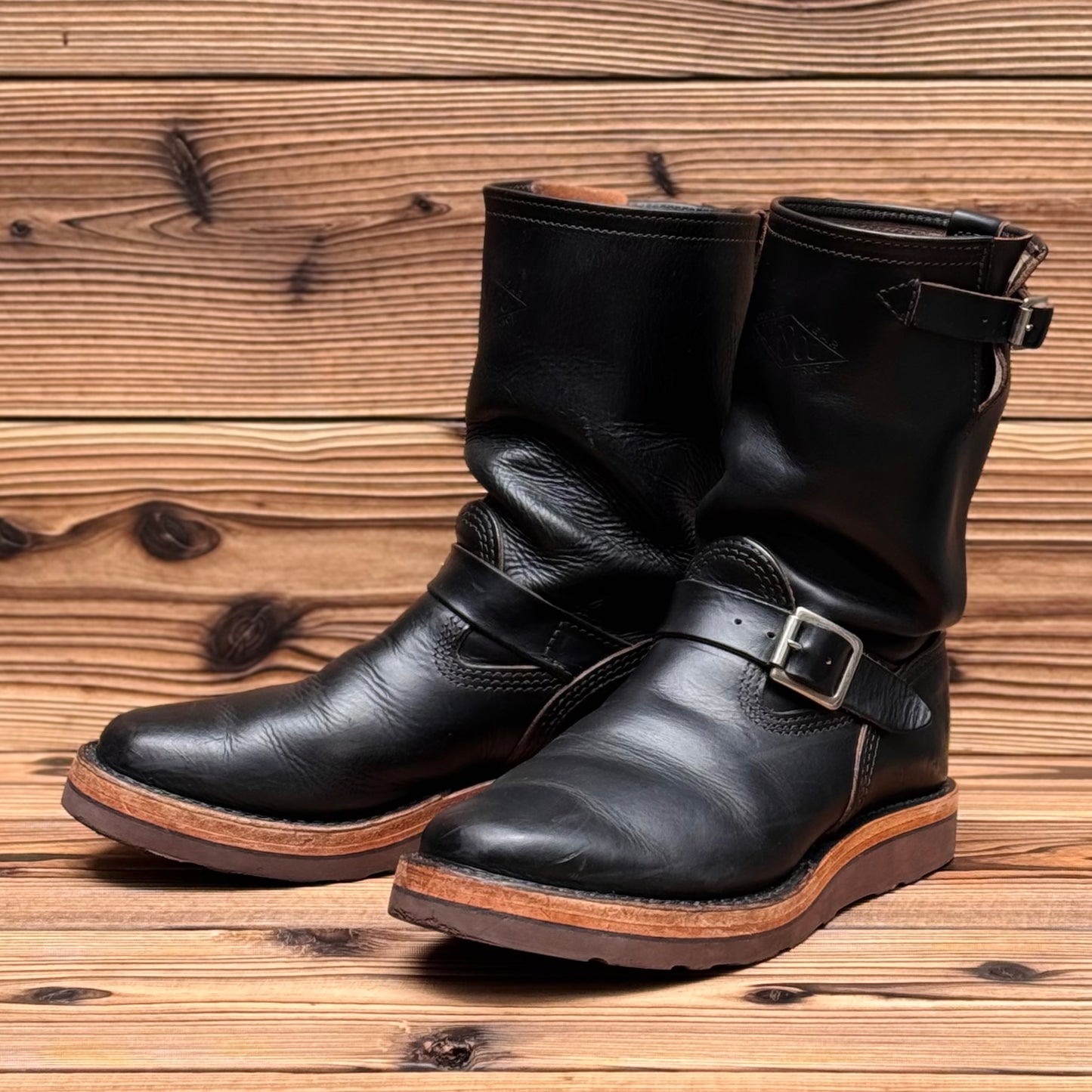 MISTER LOU 7600 Horween Black Horse Hide 10"Height #4014 Vibram Brown〈8E〉