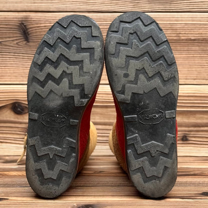 BOSS Roughout Red X Roughout Burlap 11"Height #4014 Vibram Black〈10EE〉