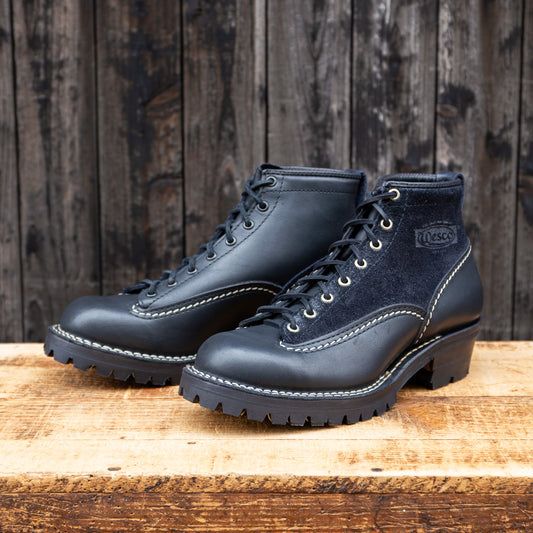 JOBMASTER Black & Roughout Navy 6" #100 Vibram 〈8 1/2E〉