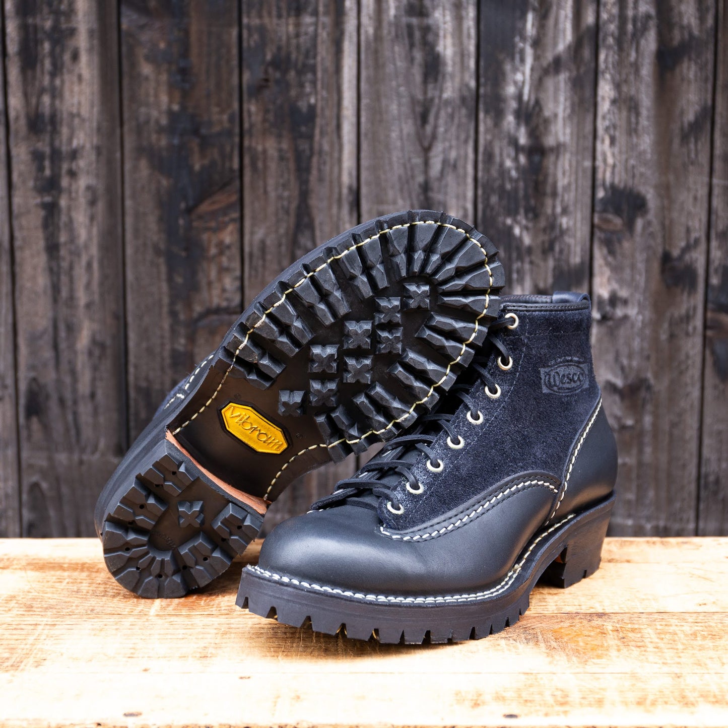 JOBMASTER Black & Roughout Navy 6" #100 Vibram 〈8 1/2E〉