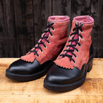 PACKER Limited Edition Black Nautilus x Roughout Pink 7"Height #705 Vibram 〈5 1/2E〉