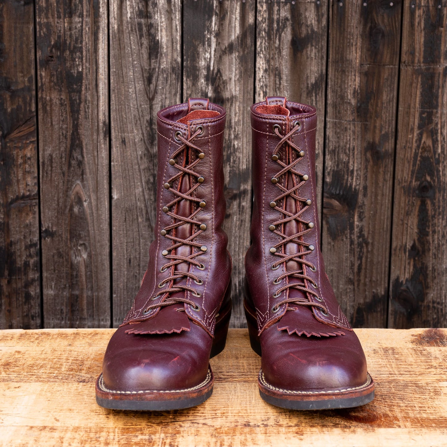 PACKER Burgundy 10"Height #430 Vibram 〈8E〉