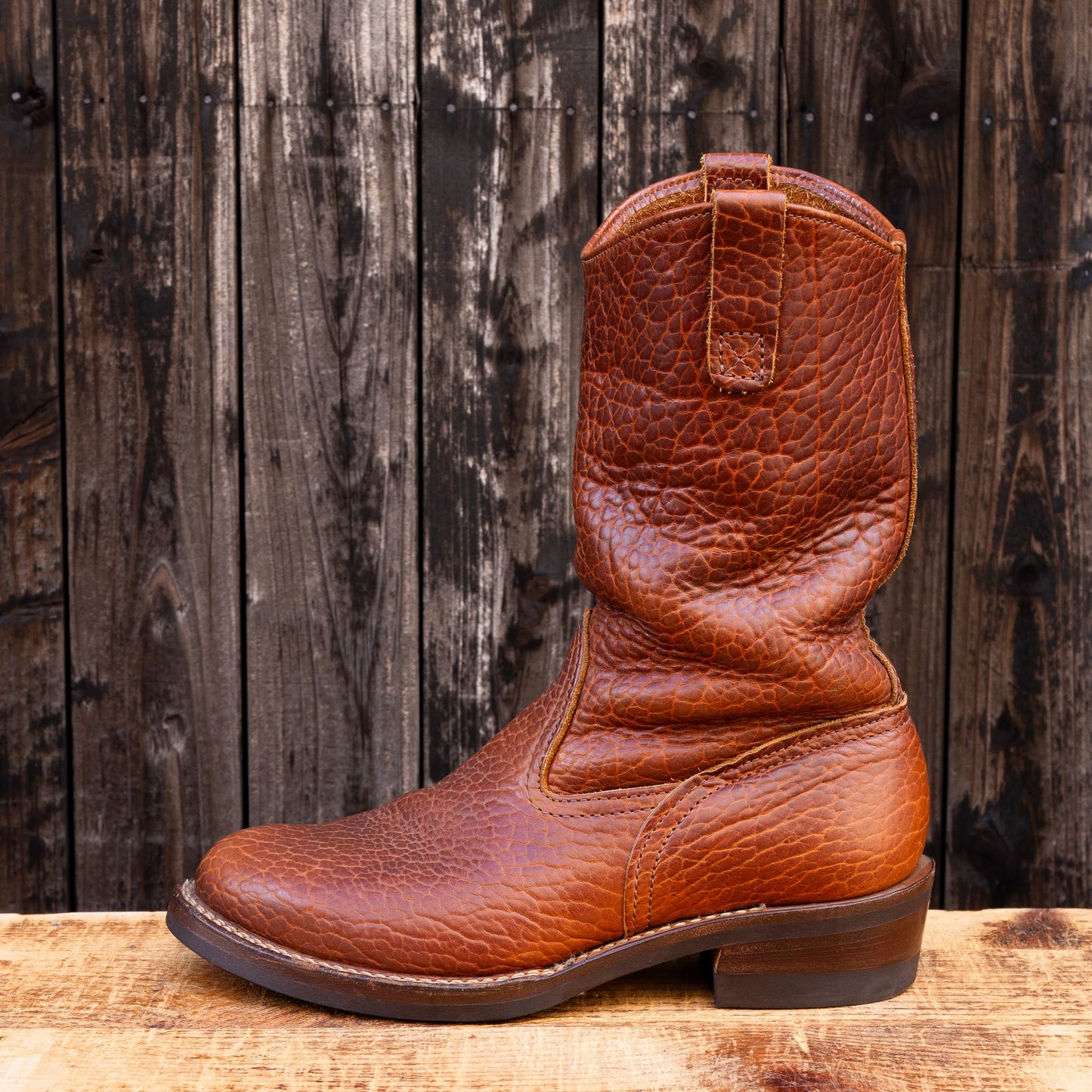 MORRISON Brown Bison Height/ 12" #430 Vibram 〈10 EEE〉