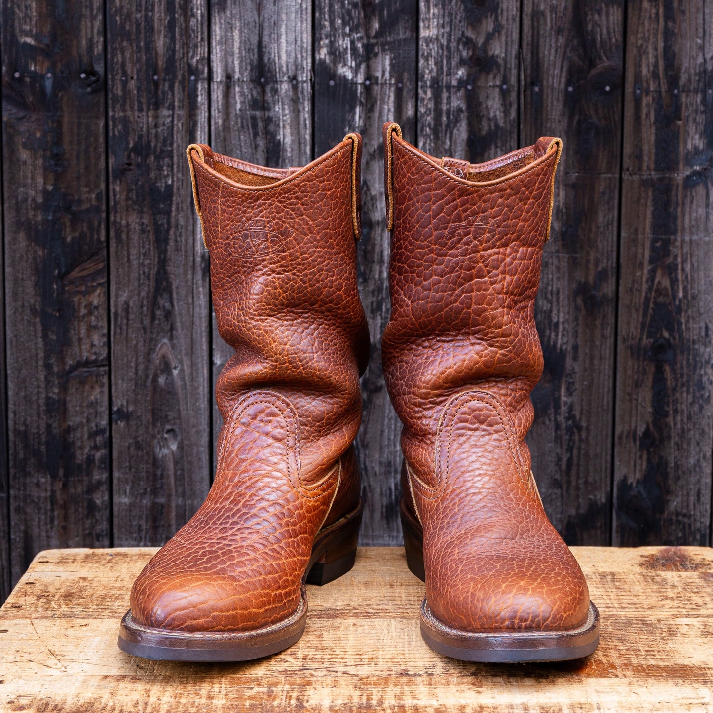 MORRISON Brown Bison Height/ 12" #430 Vibram 〈10 EEE〉