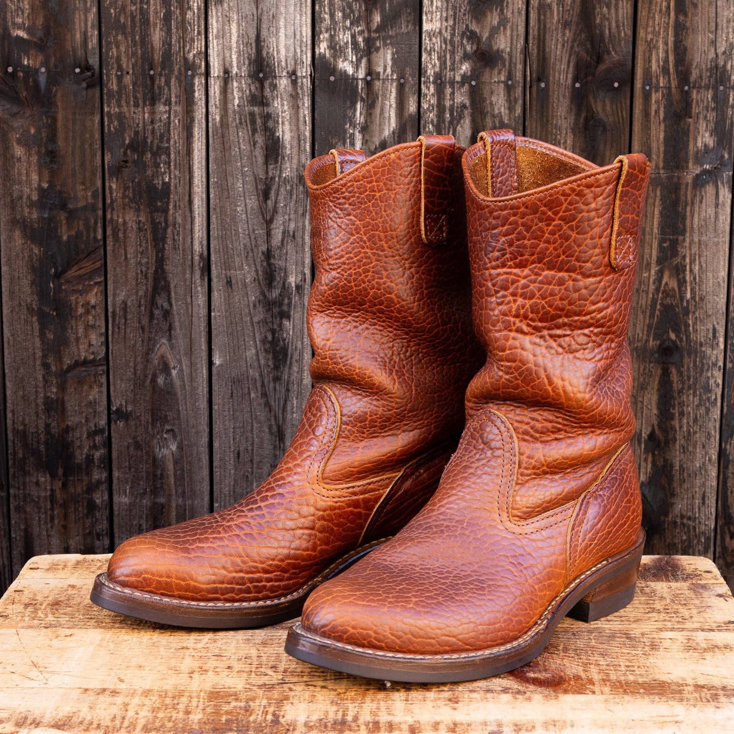 MORRISON Brown Bison Height/ 12" #430 Vibram 〈10 EEE〉