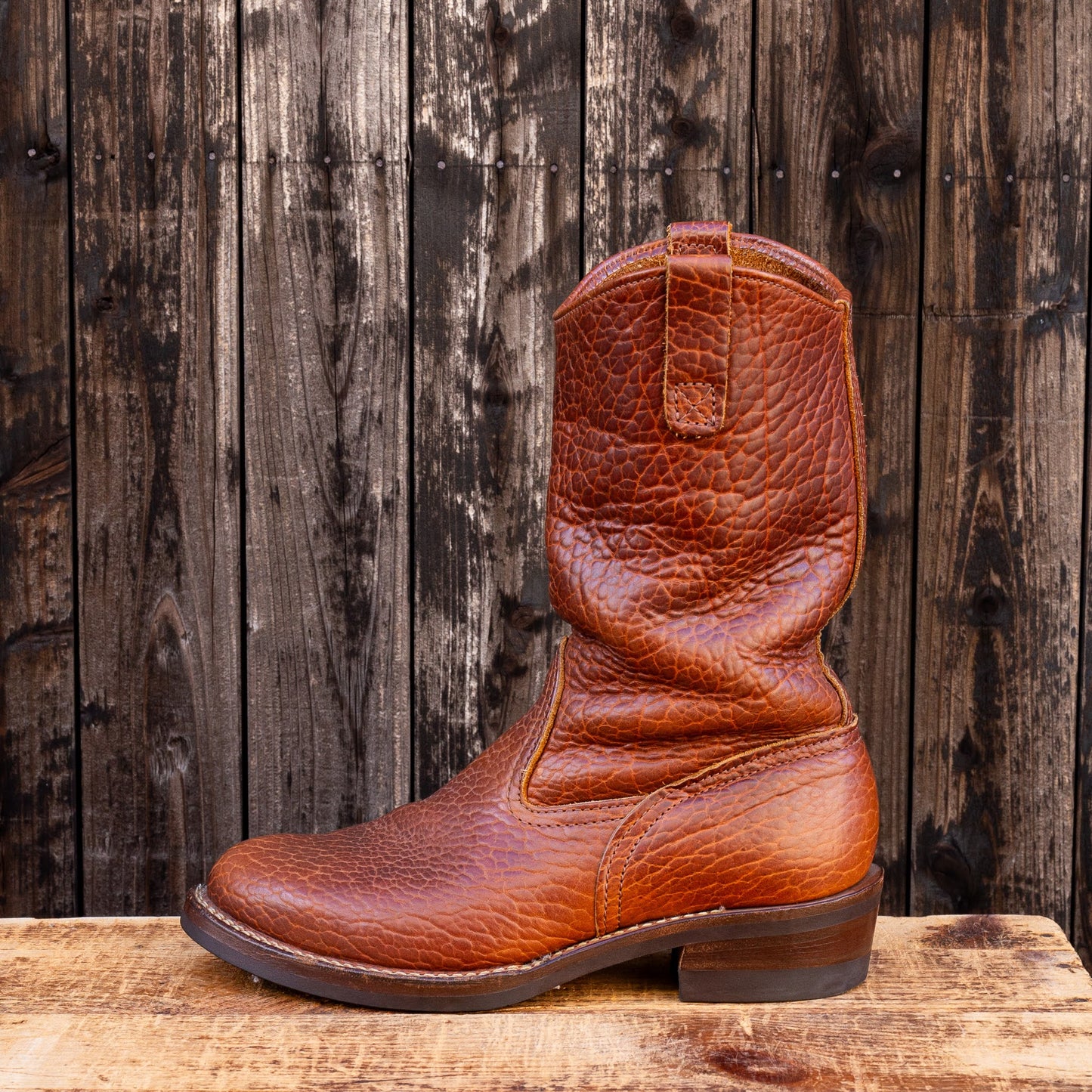 MORRISON Brown Bison Height/ 12" #430 Vibram 〈10 EEE〉