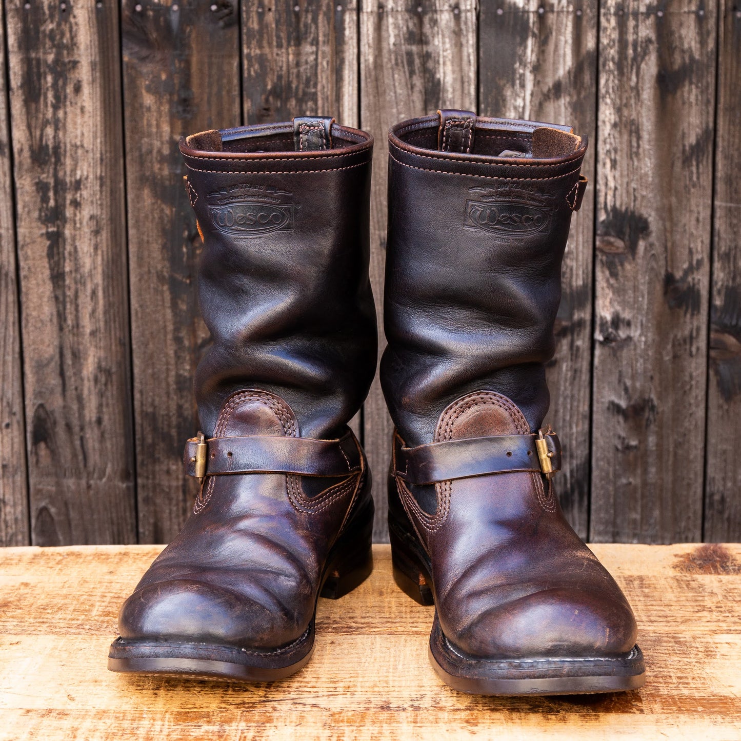 CENTURY BOSS Black Horsehide 10"Height #700 Vibram 〈9E〉