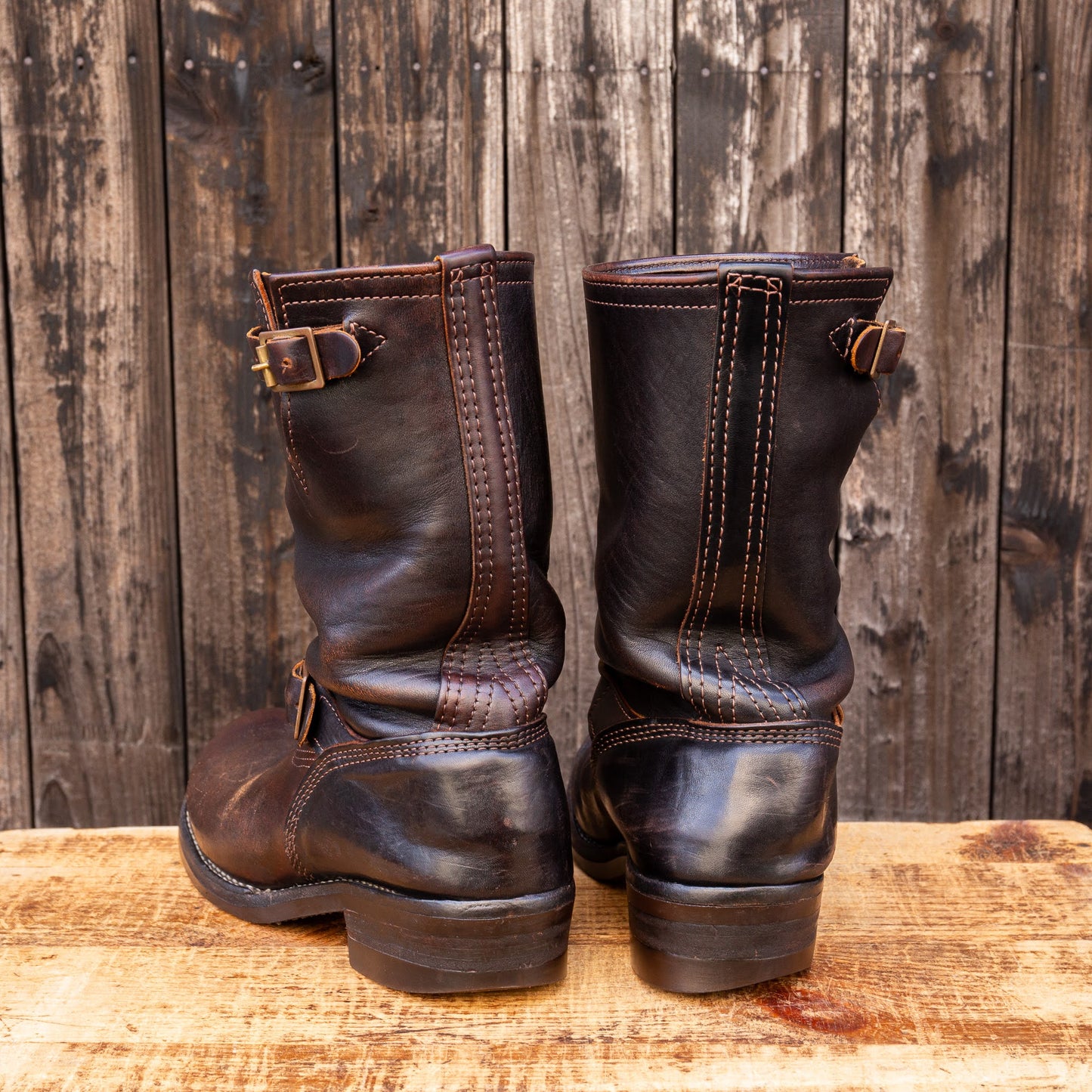 CENTURY BOSS Black Horsehide 10"Height #700 Vibram 〈9E〉