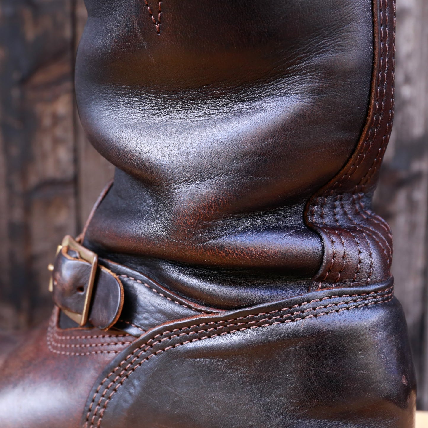 CENTURY BOSS Black Horsehide 10"Height #700 Vibram 〈9E〉