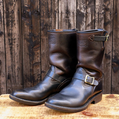 CYCLE BOSS Black Nautilus x Black Horsehide 11"Height #700 Vibram 〈8 1/2D〉