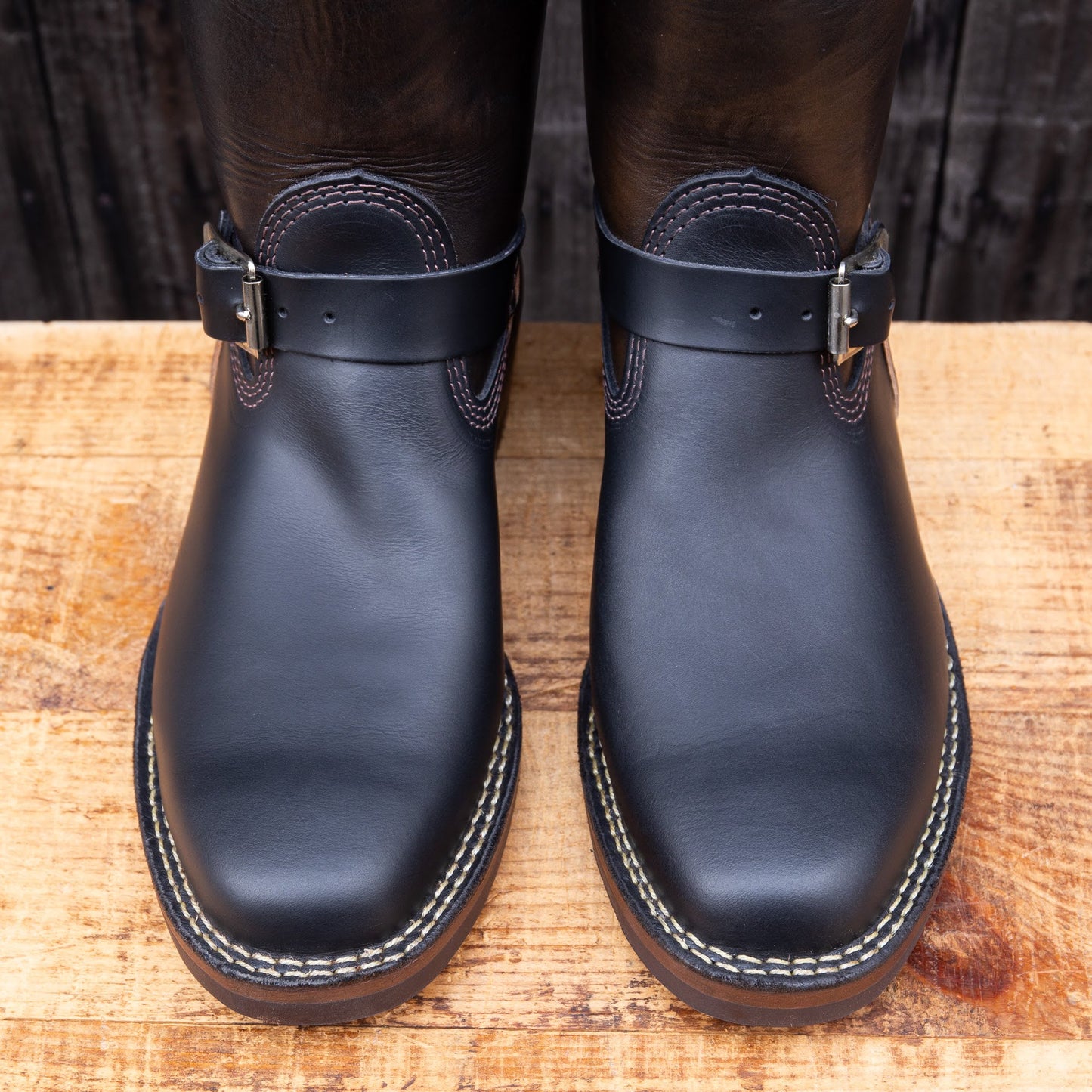 Horsehide Narrow Wesco Engineer Boots 10"Height #700 Vibram Sole 〈9 1/2D〉