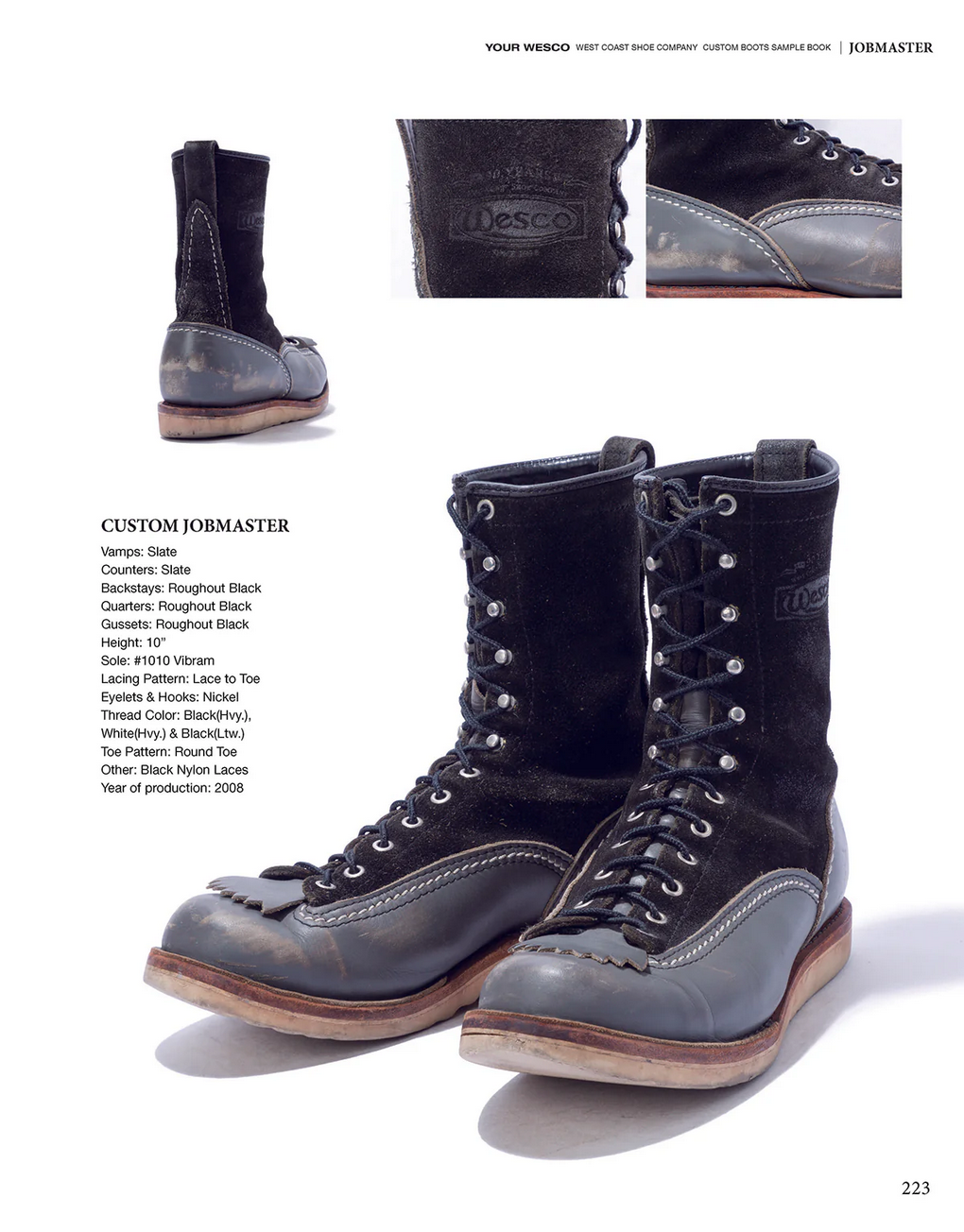 YOUR WESCO -WEST COAST SHOE COMPANY CUSTOM BOOTS SAMPLE BOOK-